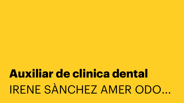Auxiliar de clinica dental
