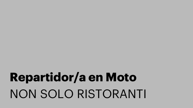 Repartidor/a en Moto