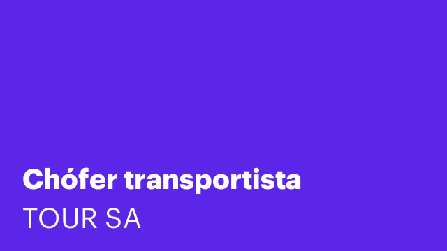 Chófer transportista