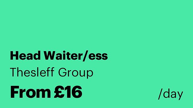 Head Waiter/ess