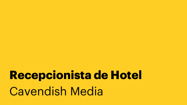 Recepcionista de Hotel
