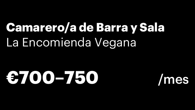 Camarero/a de Barra y Sala