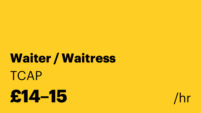 Waiter / Waitress