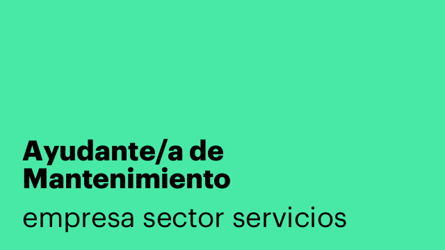 Ayudante/a de Mantenimiento