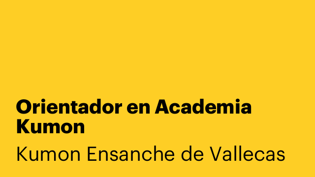 Orientador en Academia Kumon