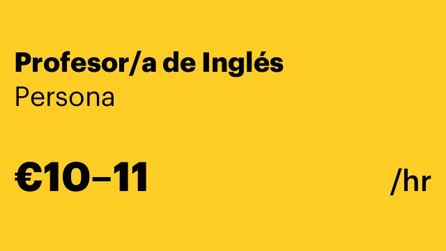 Profesor/a de Inglés