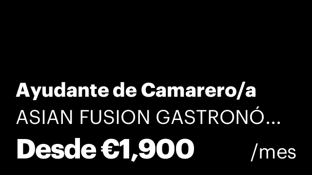 Ayudante de Camarero/a