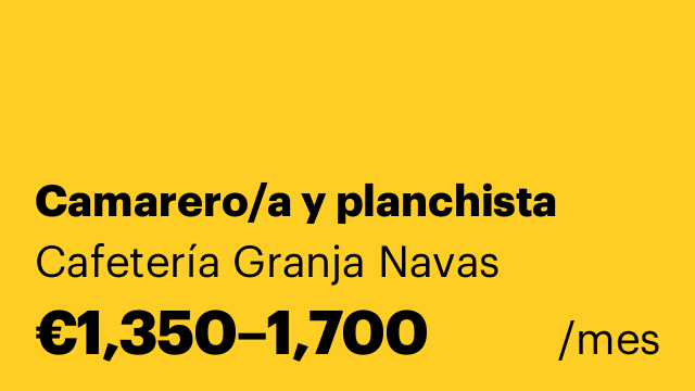 Camarero/a y planchista