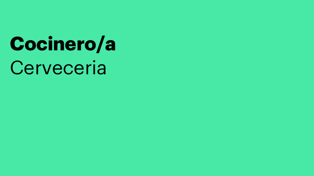 Cocinero/a