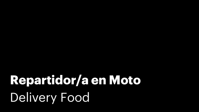 Repartidor/a en Moto