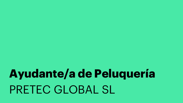 Ayudante/a de Peluquería