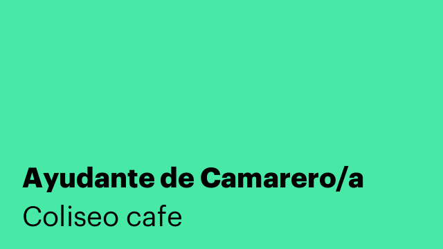 Ayudante de Camarero/a