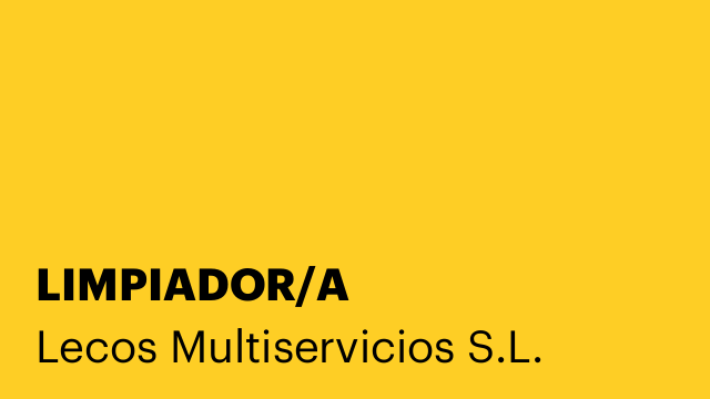 LIMPIADOR/A