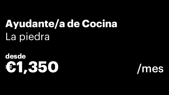 Ayudante/a de Cocina