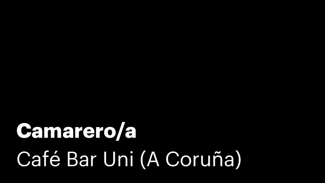 Camarero/a