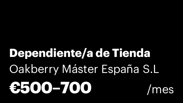 Dependiente/a de Tienda