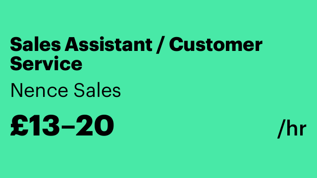 Sales Assistant / Customer Service