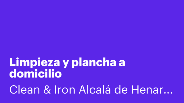 Limpieza y plancha a domicilio