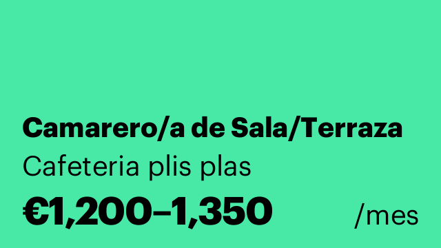 Camarero/a de Sala/Terraza