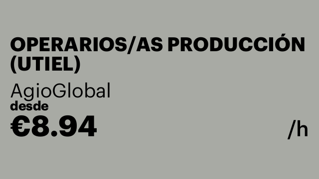 OPERARIOS/AS PRODUCCIÓN (UTIEL)