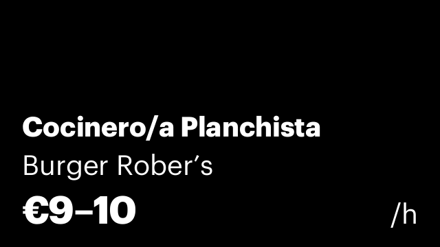 Cocinero/a Planchista