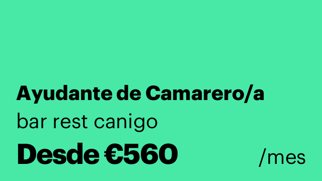 Ayudante de Camarero/a