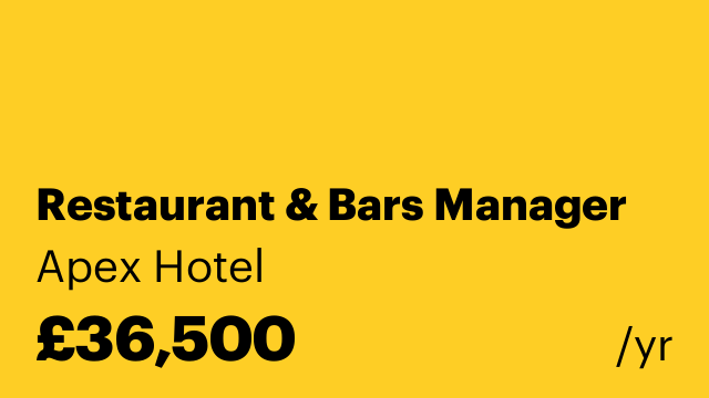Restaurant & Bars Manager