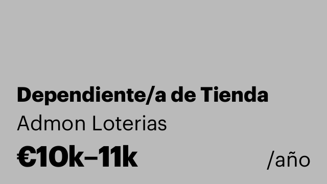 Dependiente/a de Tienda