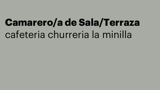 Camarero/a de Sala/Terraza