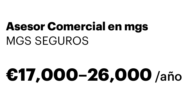 Asesor Comercial en mgs