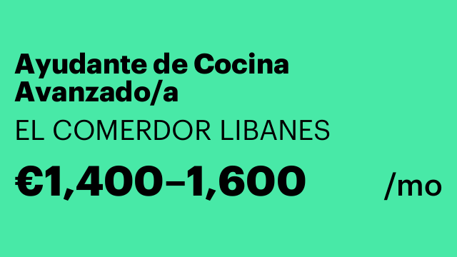 Ayudante de Cocina Avanzado/a