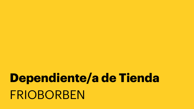 Dependiente/a de Tienda