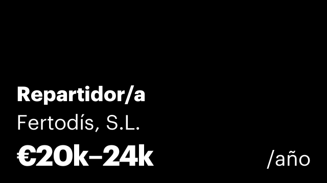 Repartidor/a