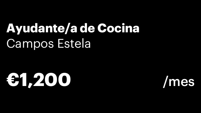 Ayudante/a de Cocina