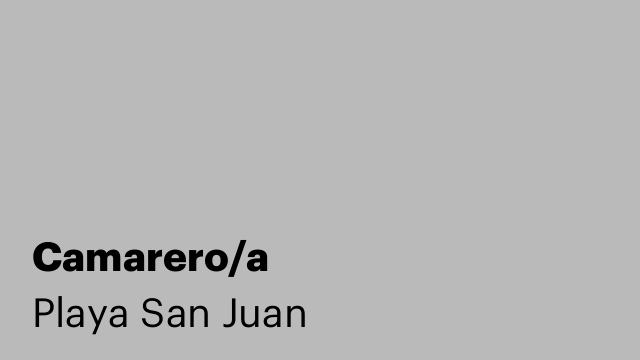 Camarero/a