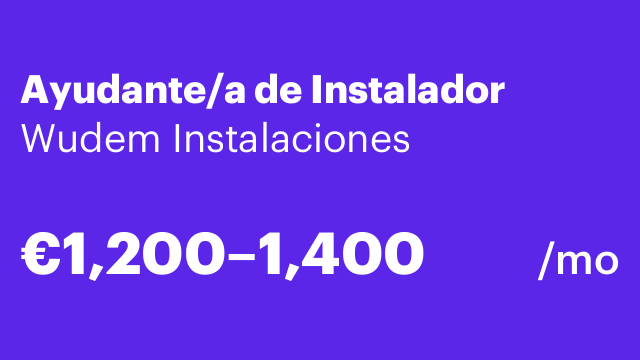 Ayudante/a de Instalador