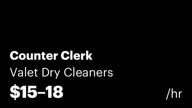 Counter Clerk