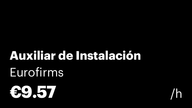 Auxiliar de Instalación