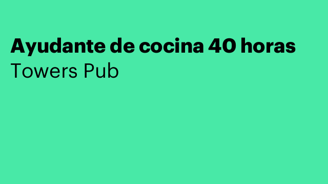 Ayudante de cocina 40 horas