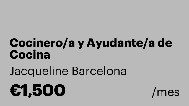 Cocinero/a y Ayudante/a de Cocina