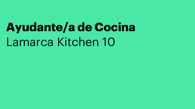 Ayudante/a de Cocina