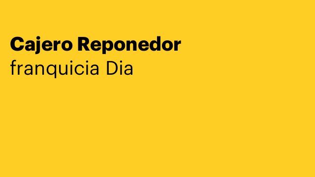 Cajero Reponedor