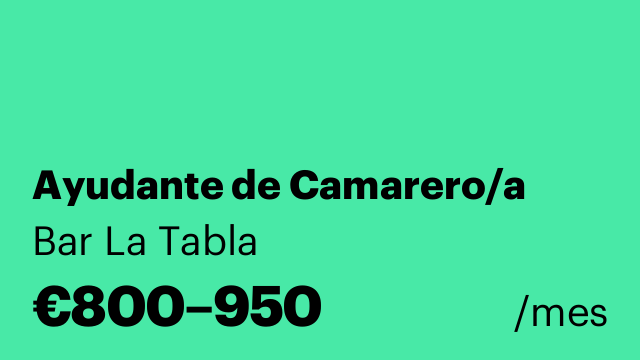 Ayudante de Camarero/a