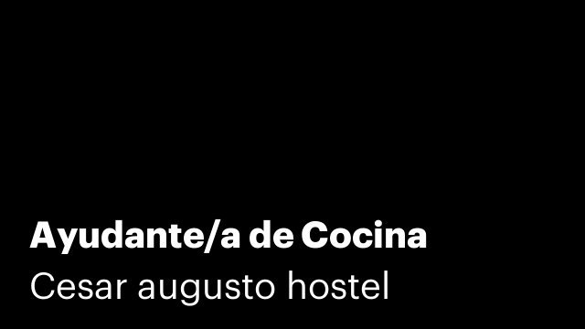 Ayudante/a de Cocina