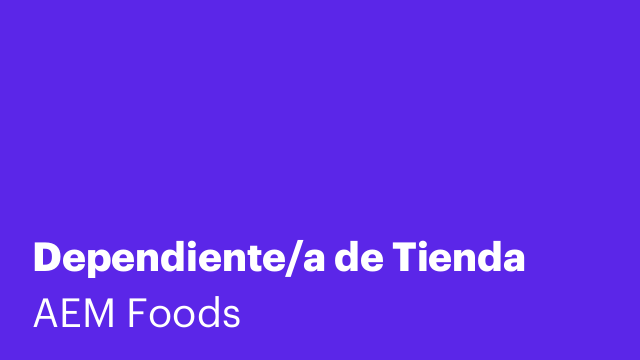 Dependiente/a de Tienda