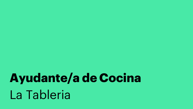 Ayudante/a de Cocina
