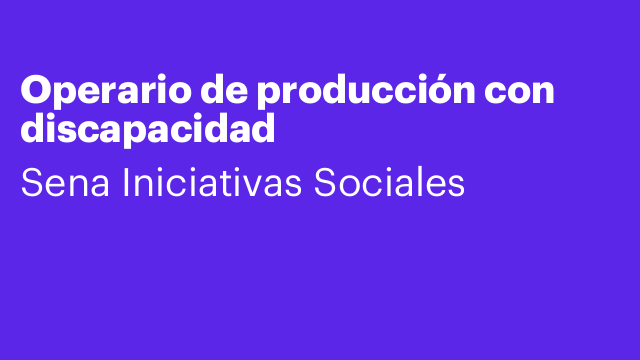 Operario de producción con discapacidad