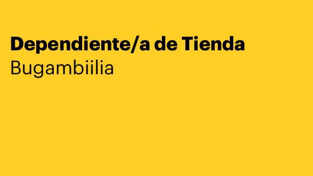 Dependiente/a de Tienda