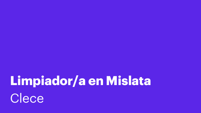 Limpiador/a en Mislata