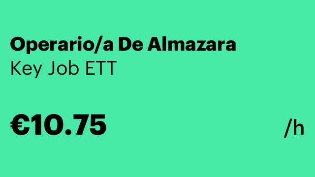 Operario/a De Almazara